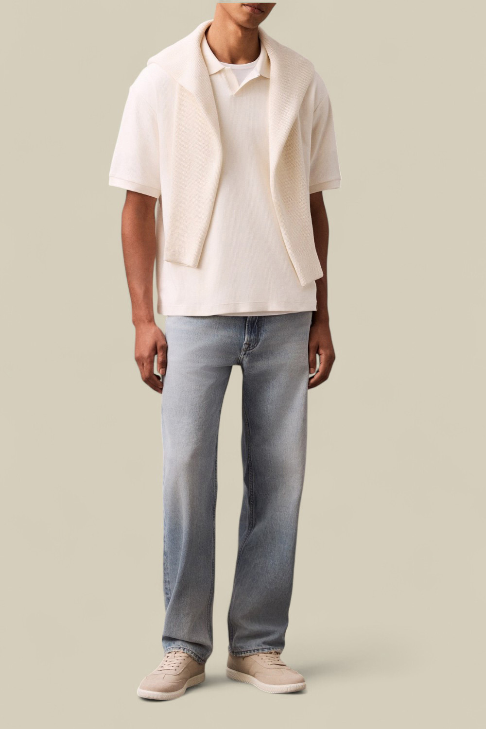 תמונת כל הלוק של חולצת פולו ריב